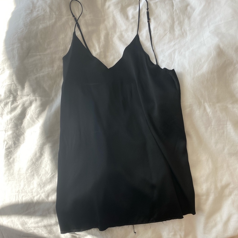 ARE YOU AM I black silk dress